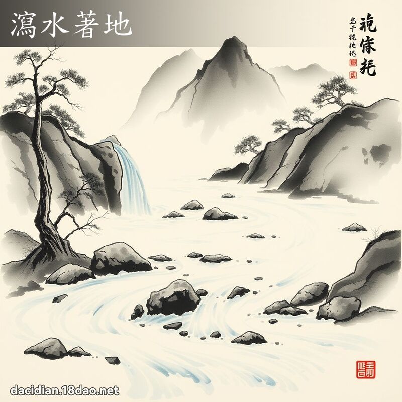 泻水著地 配图