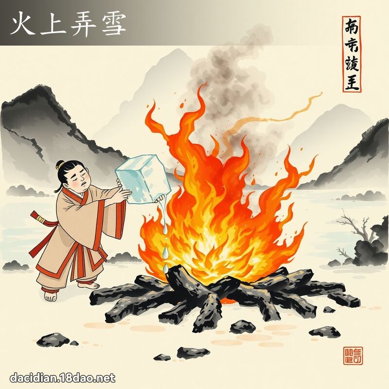 火上弄雪 配图