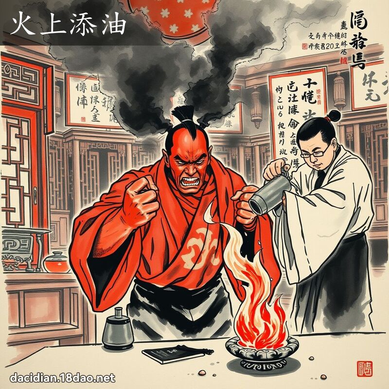 火上添油 配图