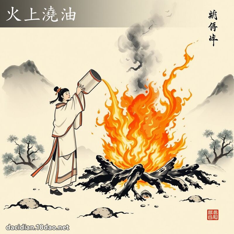 火上澆油 配图