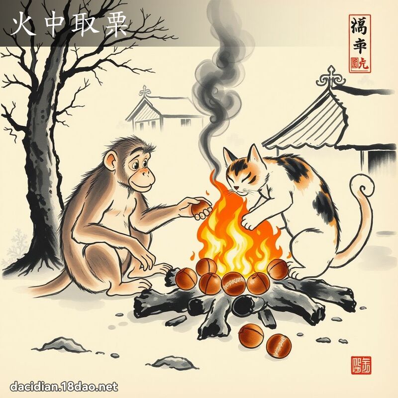 火中取栗 配图