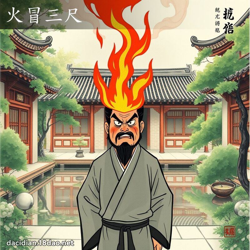 火冒三尺 配图