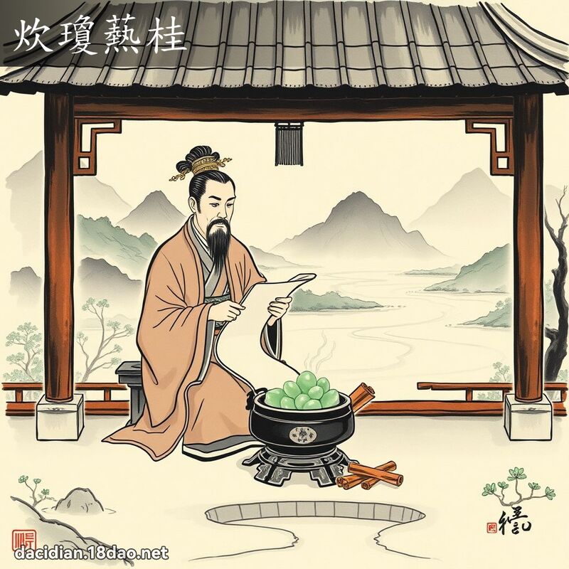 炊瓊爇桂 配图