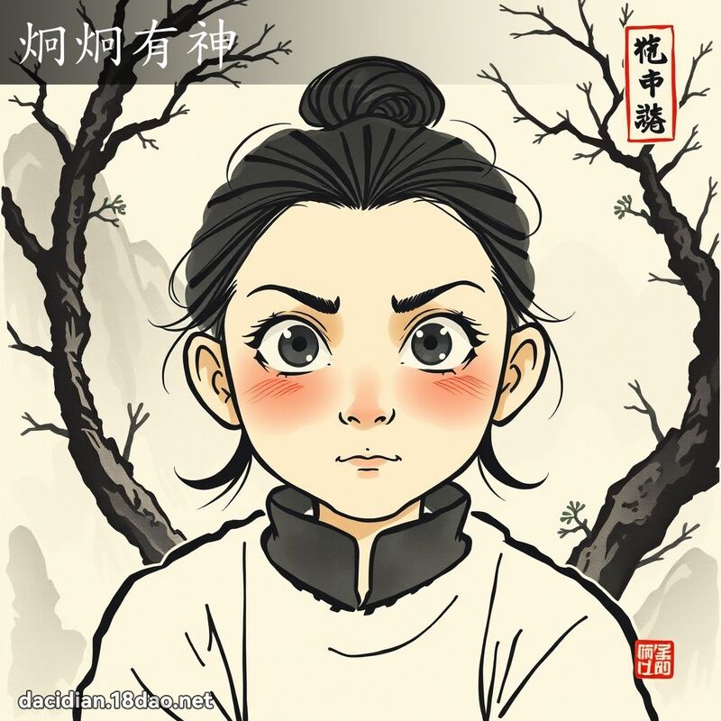 炯炯有神 配图