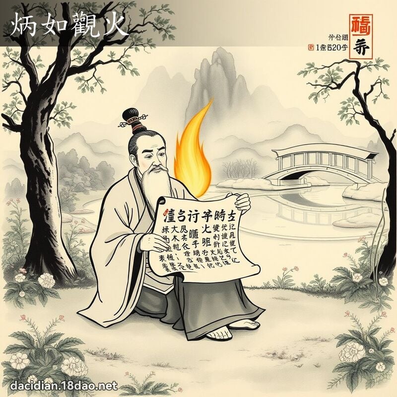 炳如觀火 配图