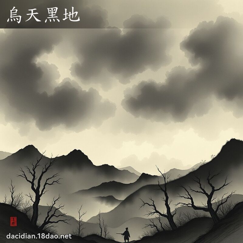 乌天黑地 配图
