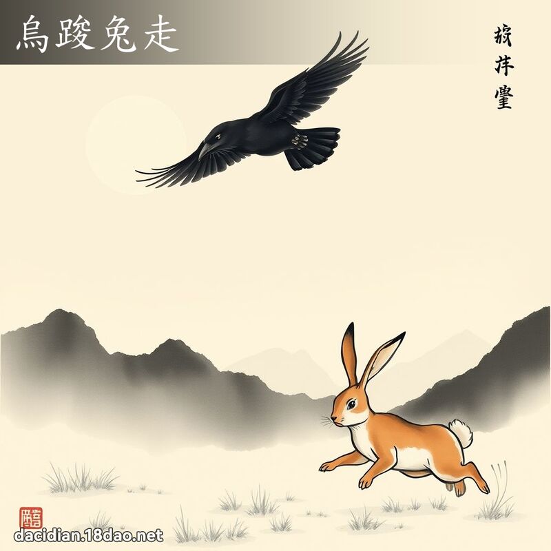 乌踆兔走 配图