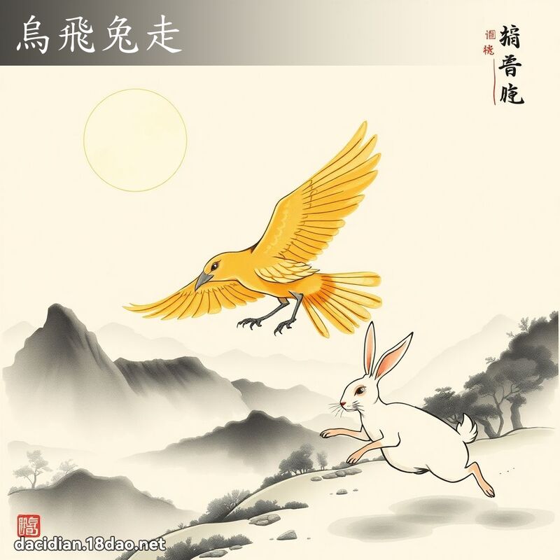 乌飞兔走 配图