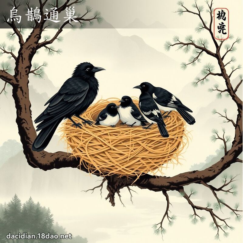 乌鹊通巢 配图