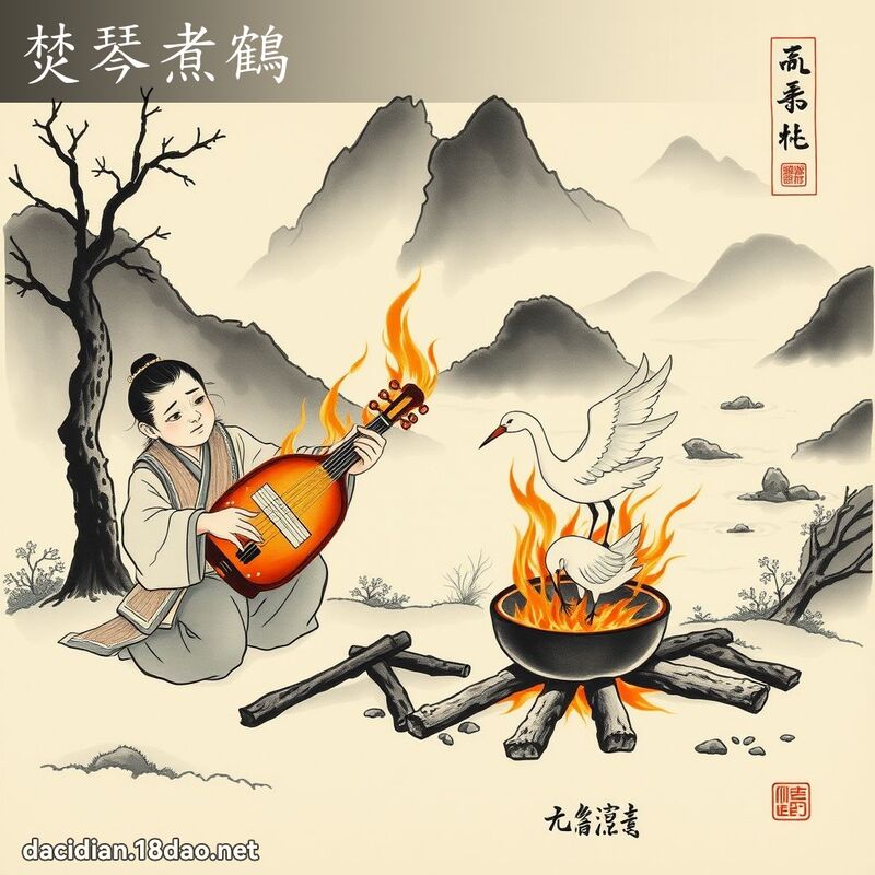 焚琴煮鹤 配图