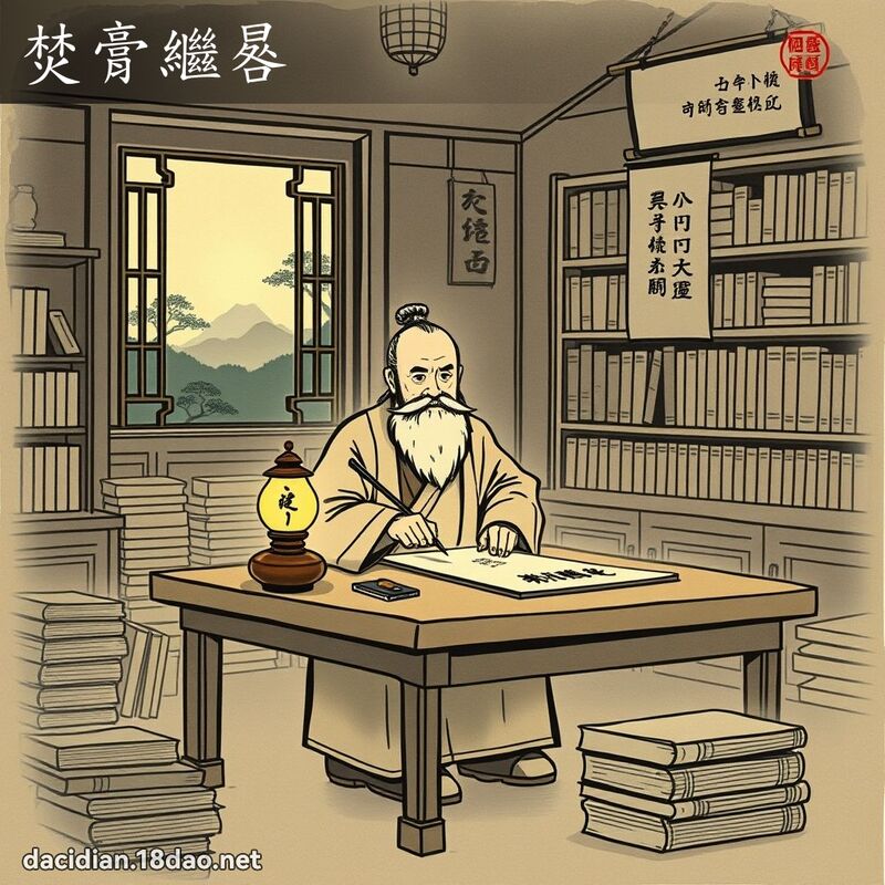 焚膏继晷 配图