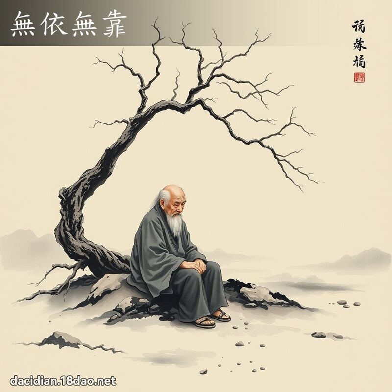 無依無靠 - 中華成語配圖