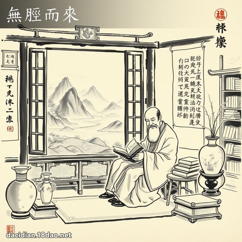無脛而來 - 中華成語配圖