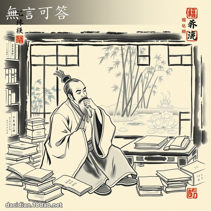 無言可答 配图