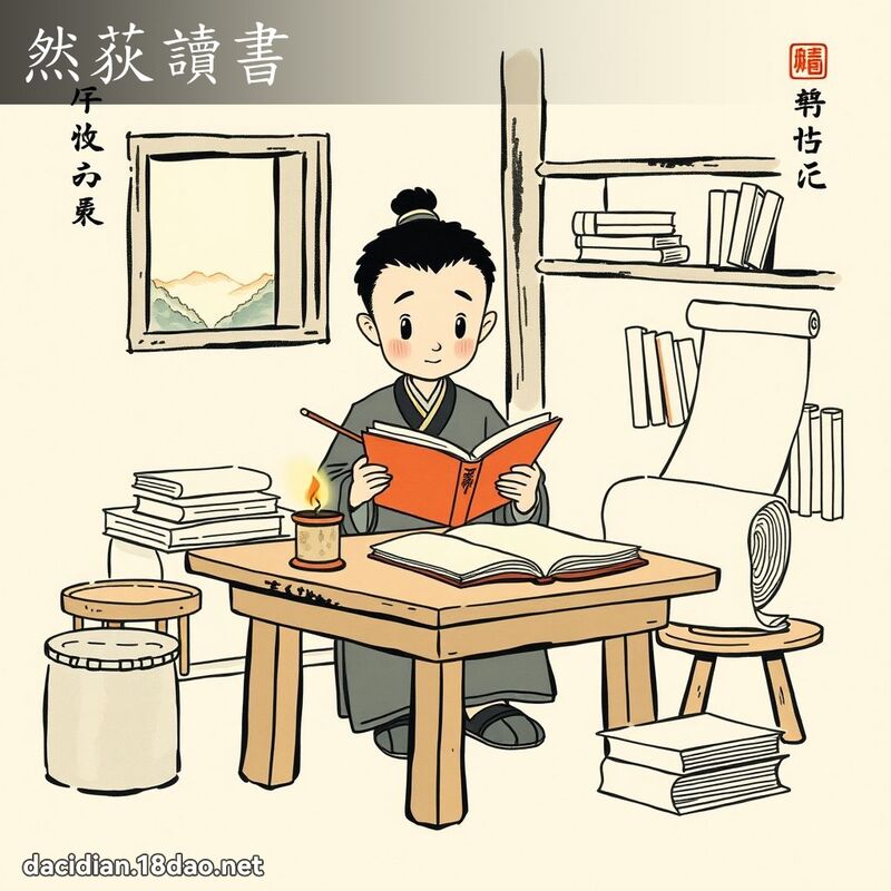 然荻读书 配图