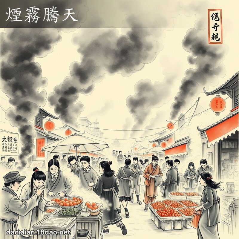 烟雾腾天 配图