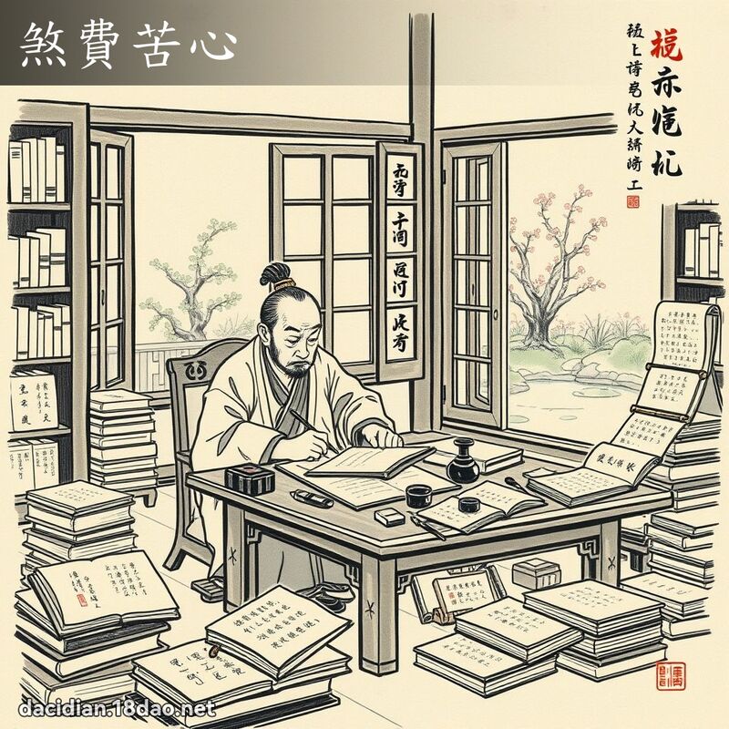 煞费苦心 配图