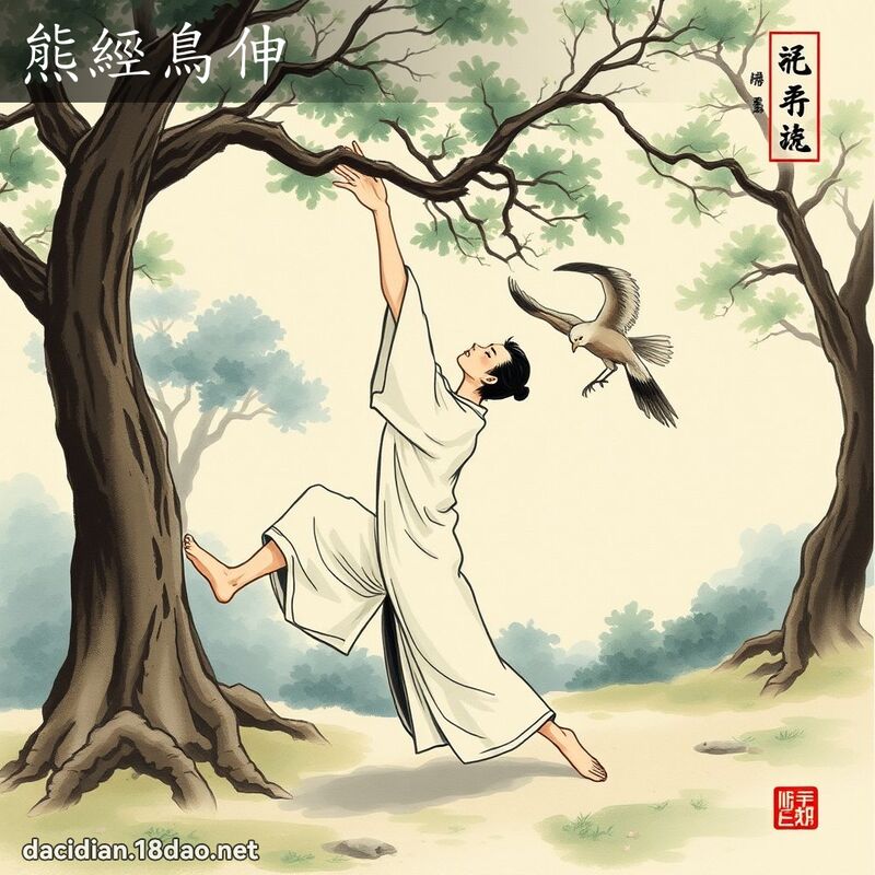熊经鸟伸 配图