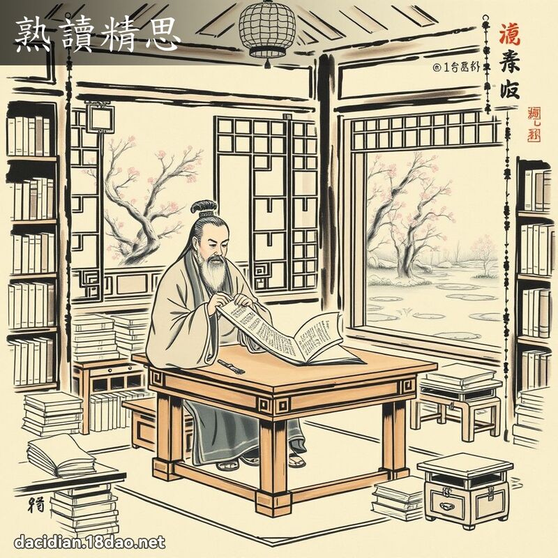 熟读精思 配图