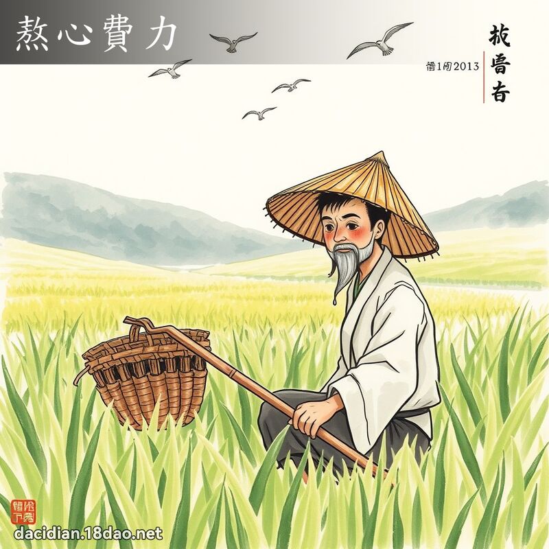 熬心费力 配图