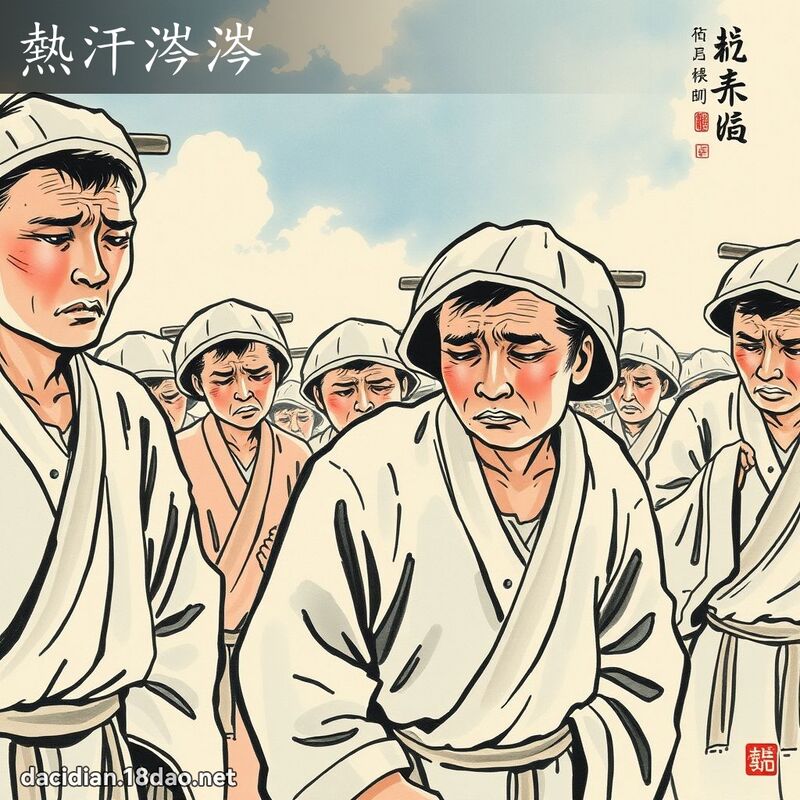 热汗涔涔 配图