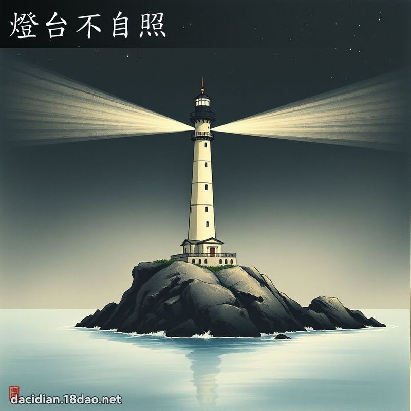 燈台不自照 配图