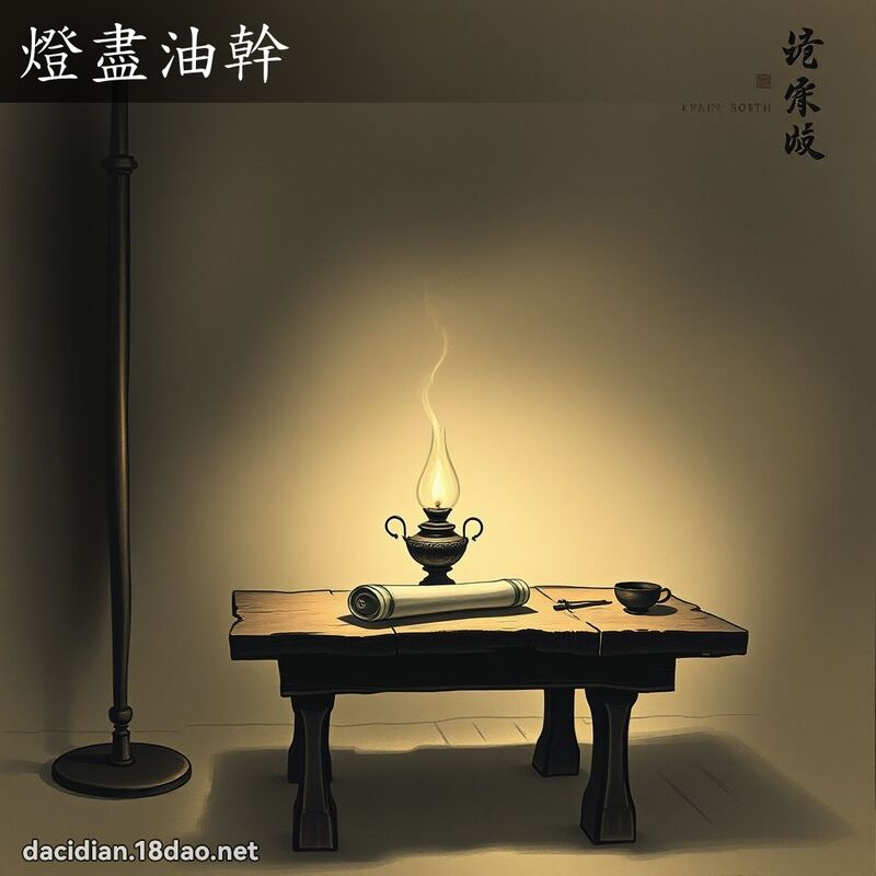 燈盡油幹 配图