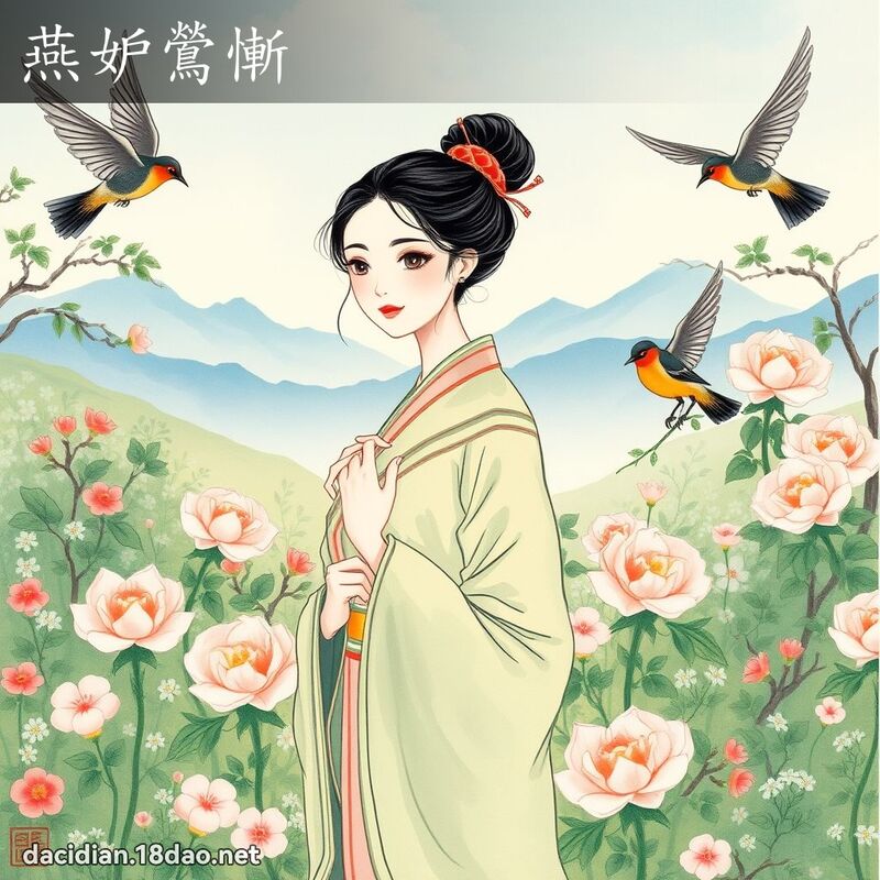 燕妒鶯慚 配图