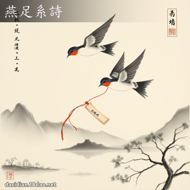 燕足系詩 配图