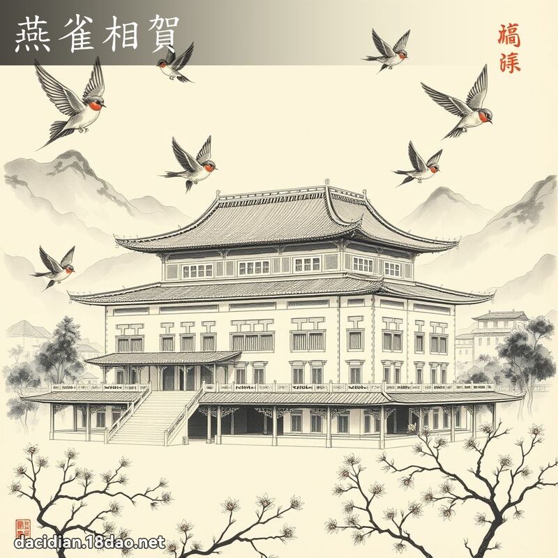 燕雀相賀 配图