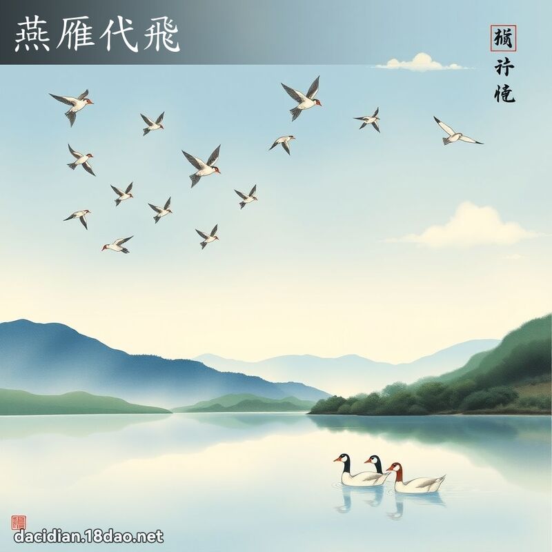 燕雁代飛 配图