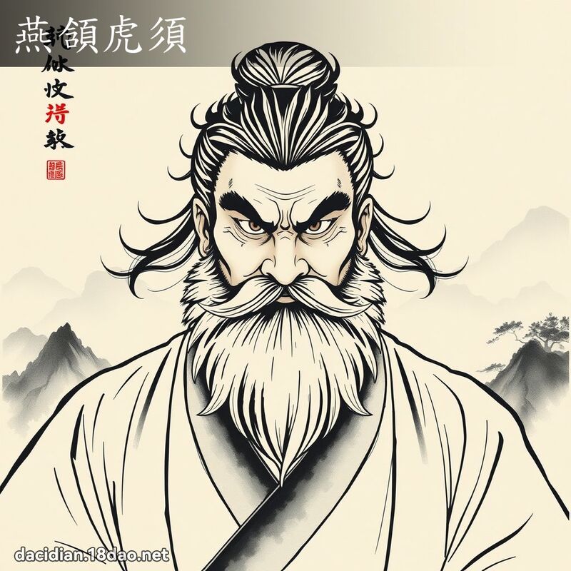 燕頷虎须 配图