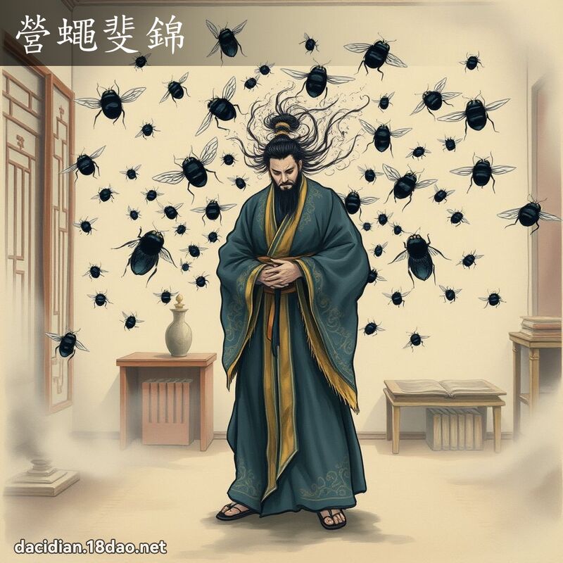 营蝇斐锦 配图