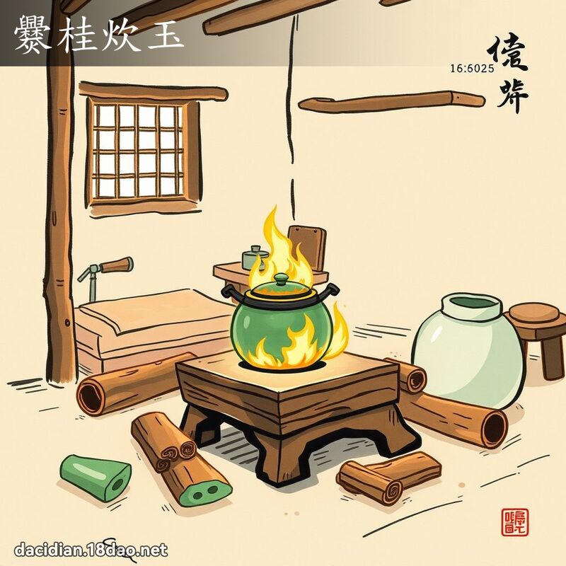 爨桂炊玉 配图