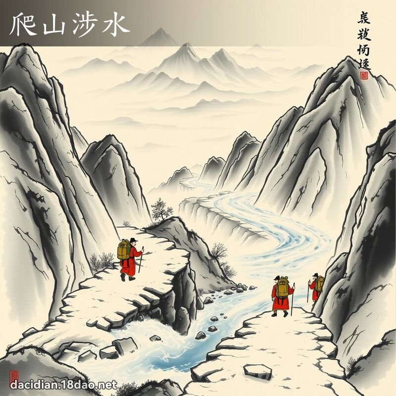 爬山涉水 配图