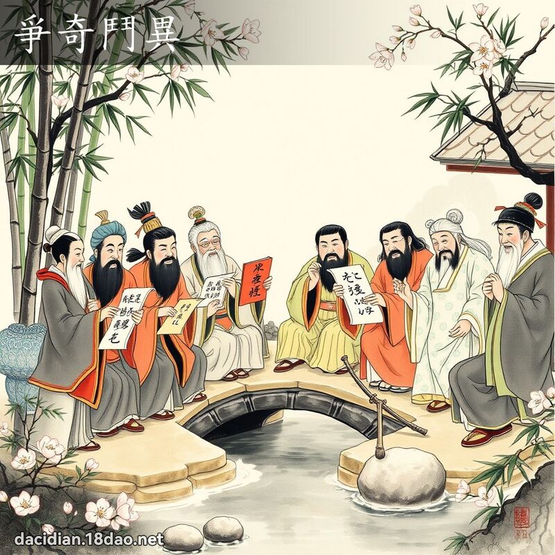 爭奇斗异 配图