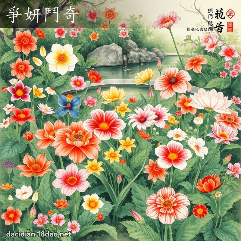 爭妍斗奇 配图