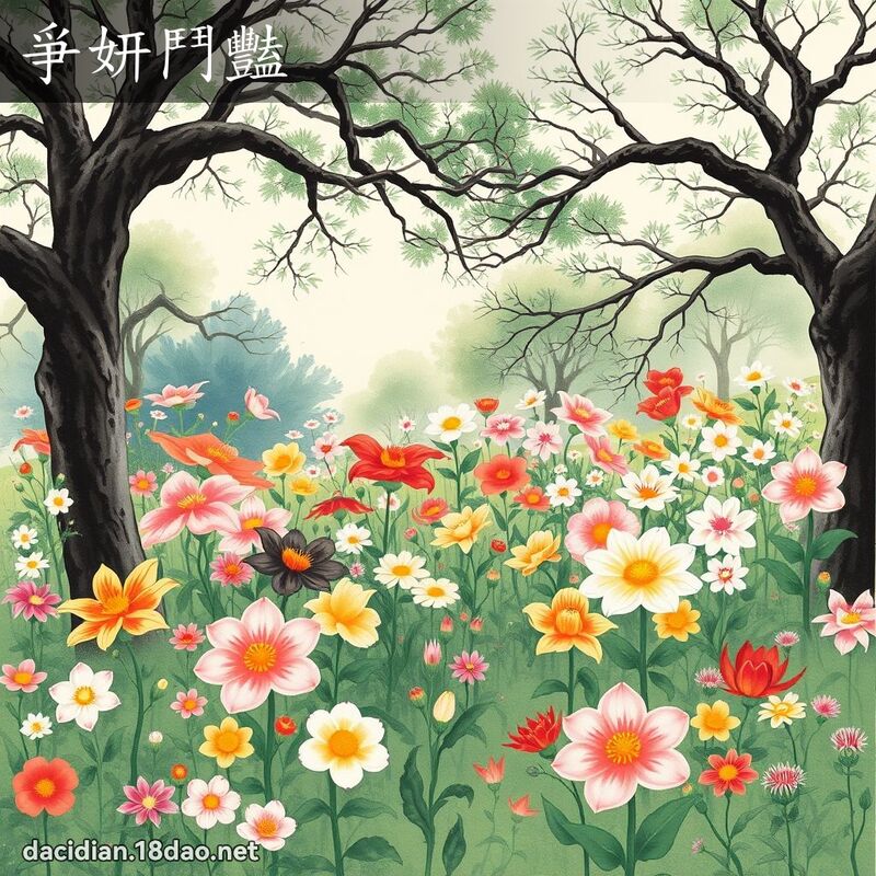 爭妍斗艳 配图