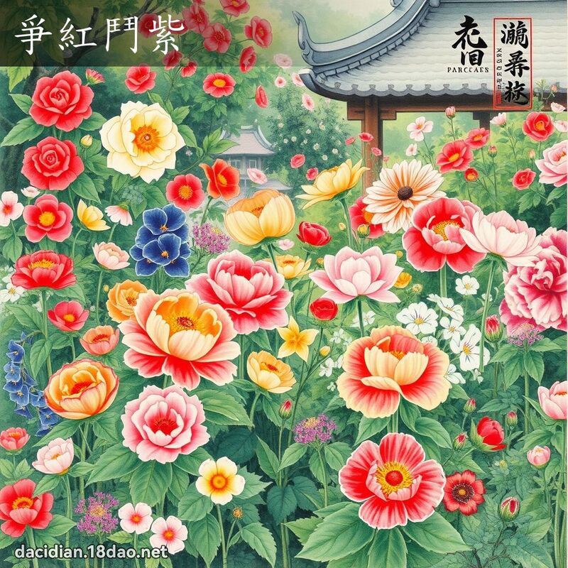 爭红斗紫 配图