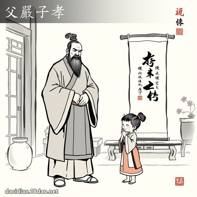 父严子孝 配图