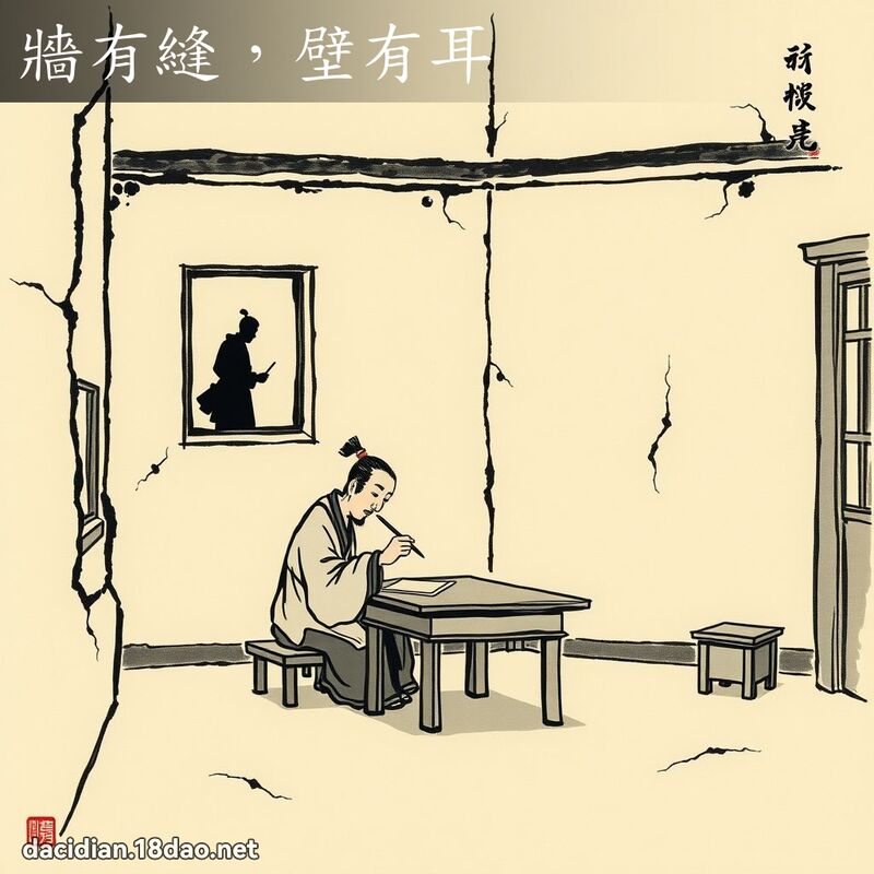 墙有缝,壁有耳 配图