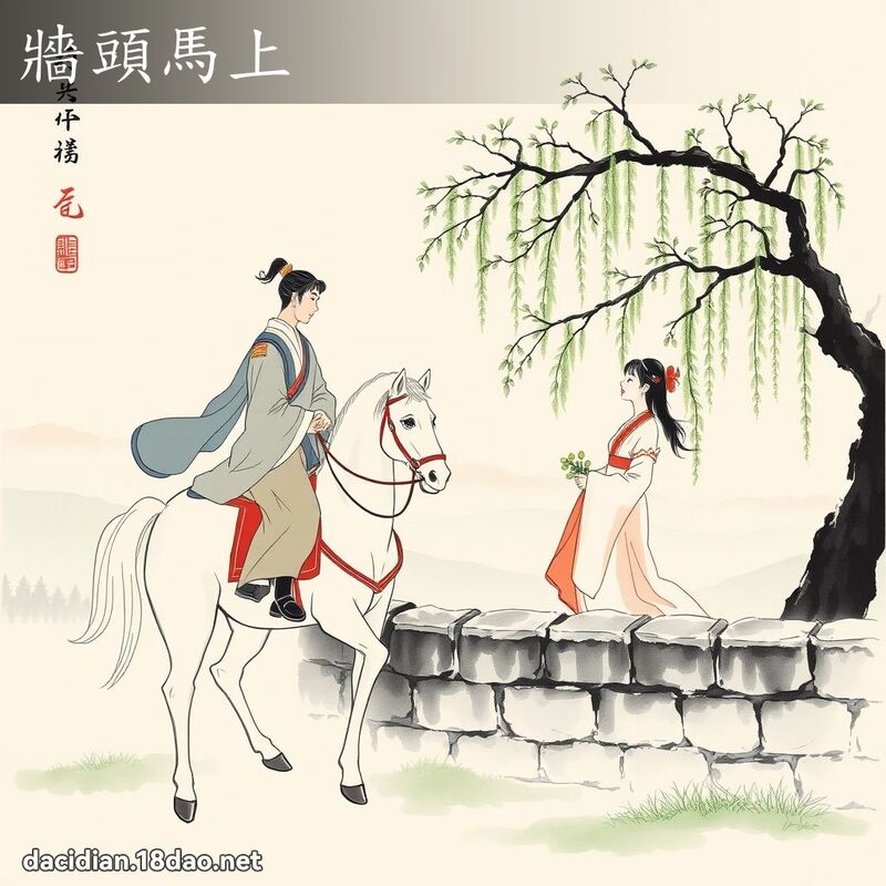 墙头马上 配图