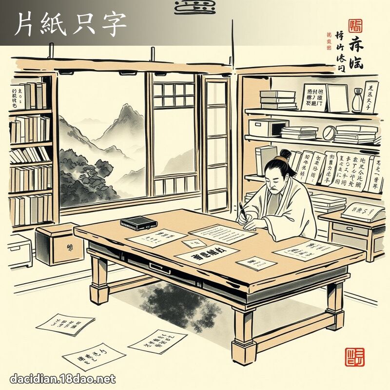 片纸只字 配图