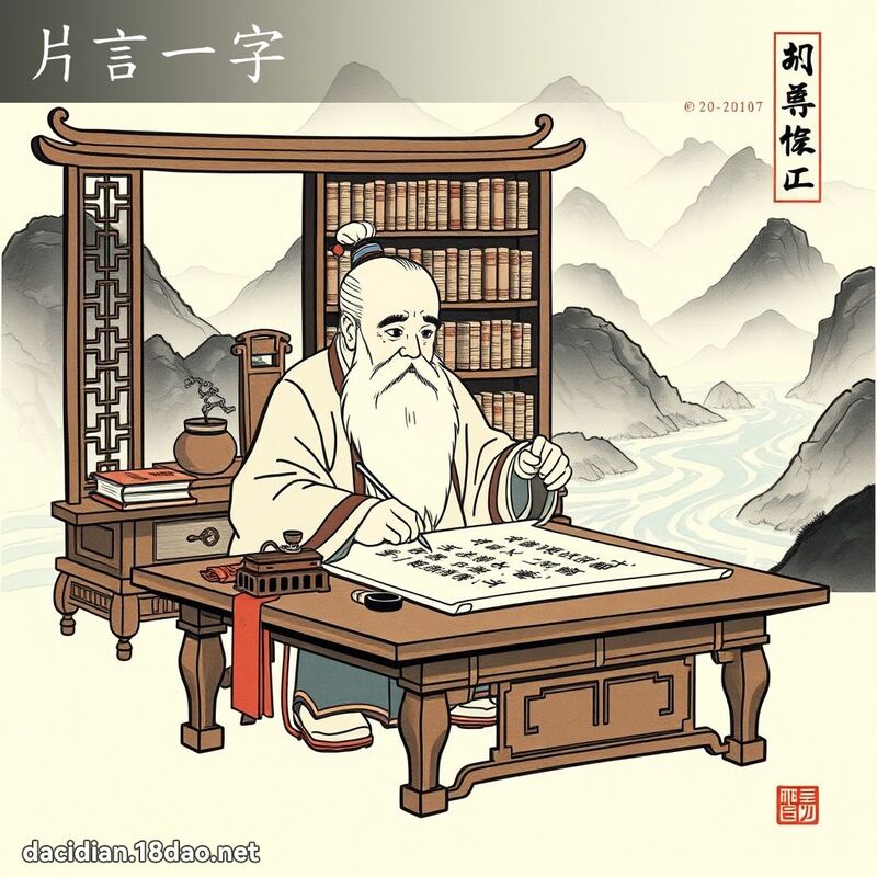 片言一字 配图