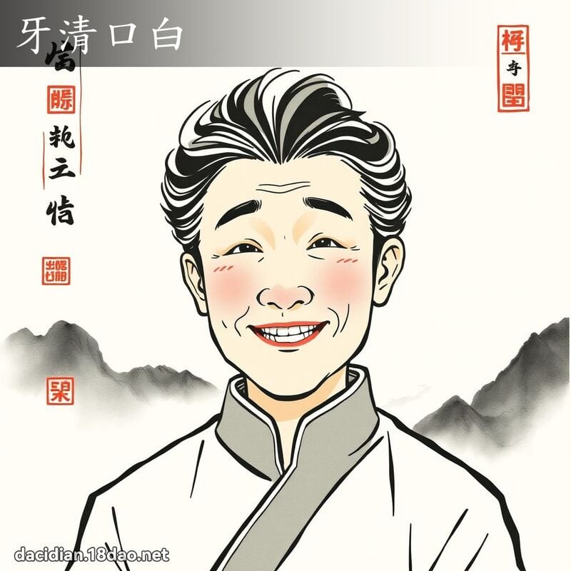 牙清口白 配图