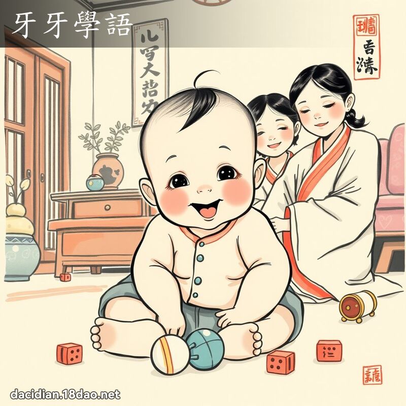 牙牙学语 配图