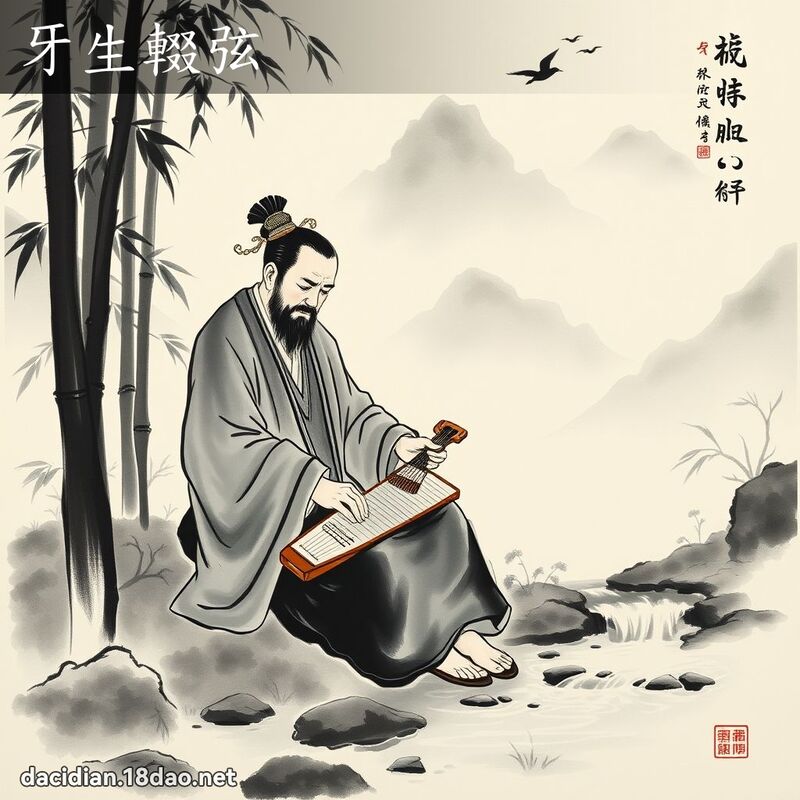 牙生輟弦 配图