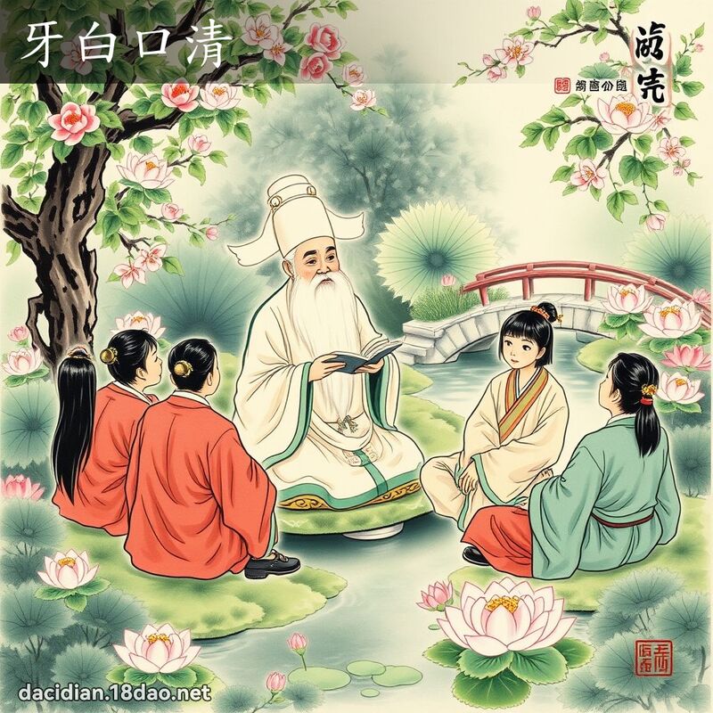 牙白口清 配图