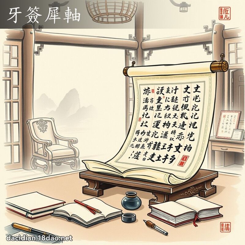 牙签犀轴 配图