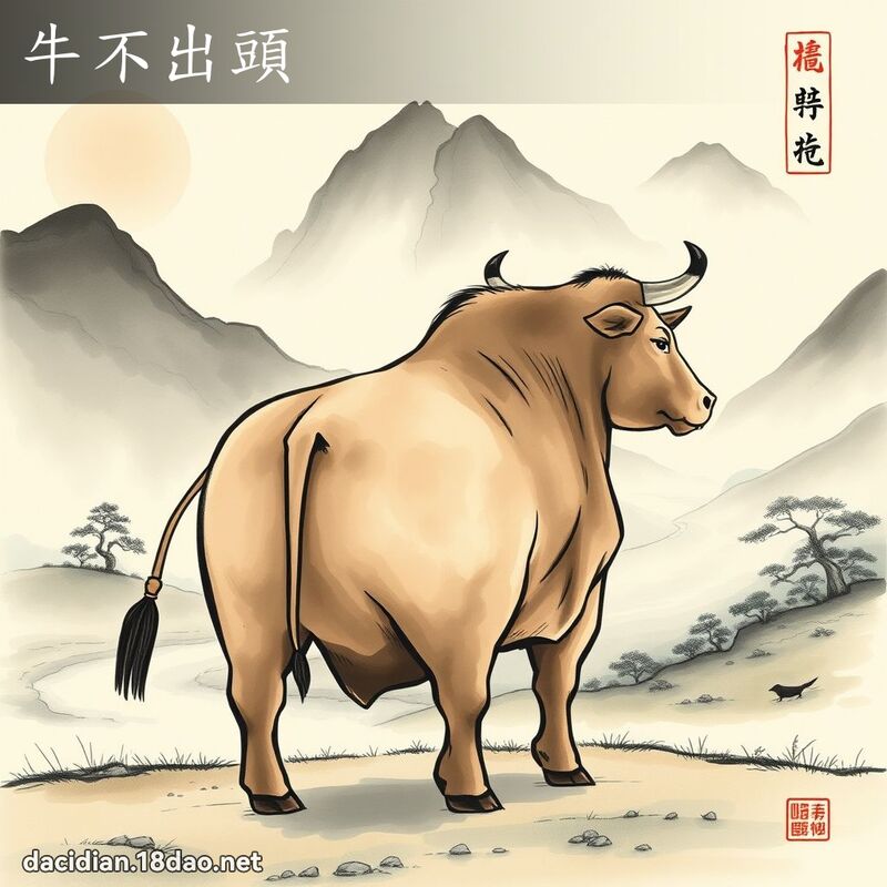 牛不出头 配图